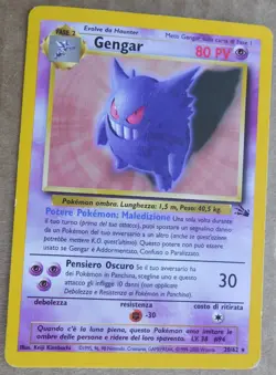 Gengar 20/62 Rare Non-Holo Fossil Set (Italian) Pokemon Card NM/LP - Image 1