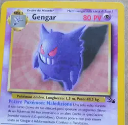 Gengar 20/62 Rare Non-Holo Fossil Set (Italian) Pokemon Card NM/LP - Image 2