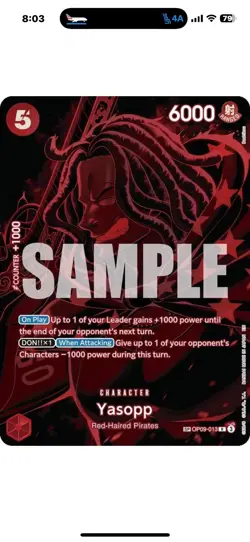 One Piece Card OP12 Legacy of The Master OP09-013 SP Yasopp SP - English - Image 1