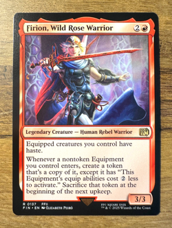 Magic MTG Final Fantasy Firion, Wild Rose Warrior #137 FIN *NON-FOIL* Rare - Image 1