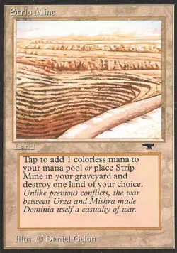 MTG English Strip Mine (Sky Uneven Terraces) Light Play Normal Antiquities - Image 1