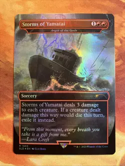 MTG Foil Borderless Storms of Yamatai - Anger of the Gods SLD X Tomb Raider NM!! - Image 1