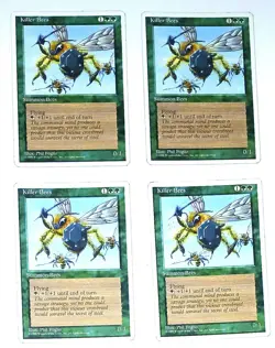Magic the Gathering * MTG * 4 X Killer Bees * Fourth * MP - Image 1