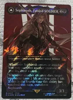Sephiroth, Fabled SOLDIER (Borderless) (Surge Foil) Final Fantasy Foil MTG - Image 1