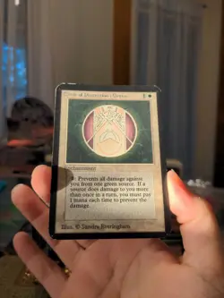 Magic The Gathering: Alpha Circle of Protection: Green MTG Alpha DMG'd - Image 1