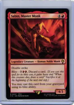 x1 Sabin, Master Monk R MTG Commander: Final Fantasy M/NM, English - Image 1