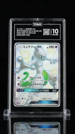 2018 Pokemon Japanese Ultra Shiny GX Shiny Mewtwo GX 219 TAG 10 Gem Mint - Image 1