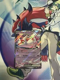 076/191 Latias ex Prize Pack Series 7 Stamped Play Pokemon TCG Surging Sparks - Image 1