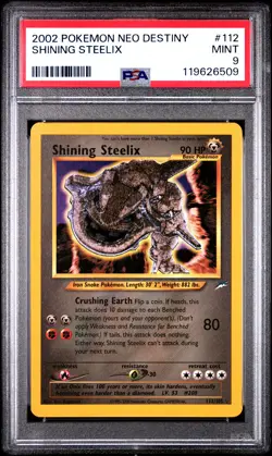 2002 POKEMON NEO DESTINY #112 SHINING STEELIX PSA 9 - Image 1