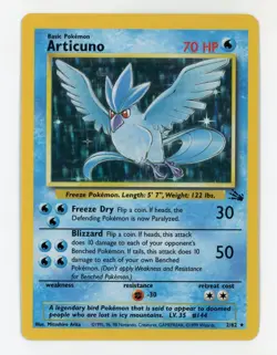 Articuno Holo - Pokemon 1999 Fossil #2 MINT - Image 1
