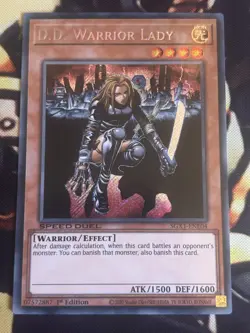 Yugioh: D.D. Warrior Lady - SGX1-ENE04 - Secret Rare - 1st Edition - NM - Image 1
