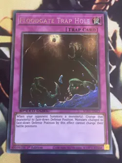 Yugioh: Floodgate Trap Hole - SGX1-ENI23 - Secret Rare - 1st Edition - NM - Image 1
