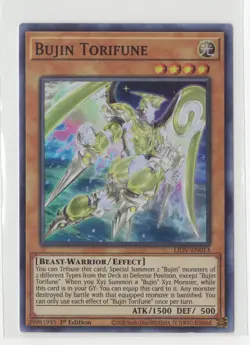 YuGiOh Bujin Torifune LIOV-EN013 Super Rare 1st Edition Lightning Overdrive - Image 1