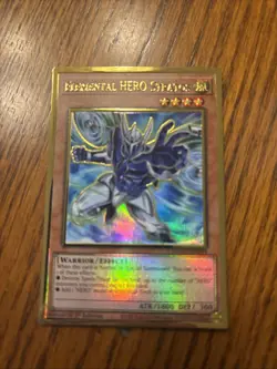 YuGiOh Elemental HERO Stratos MAGO-EN004 1st Edition Misprint Bubbled Border NM - Image 1