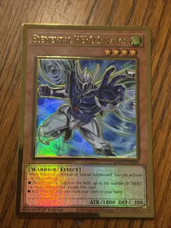 YuGiOh Elemental HERO Stratos MAGO-EN004 1st Edition Misprint Bubbled Border NM - Image 3