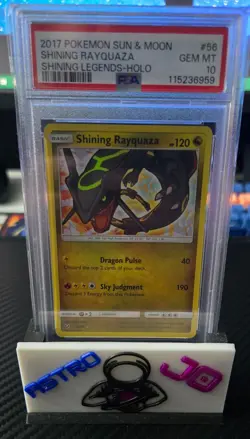 Pokemon TCG 2017 Shining Rayquaza Sun & Moon Shining Legends Card PSA 10 56/73 - Image 1