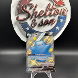 Ditto V SHINY SV118/SV122 Shining Fates NM Full Art Ultra Rare Pokemon Card - Image 1