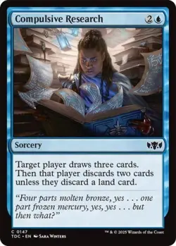 Compulsive Research - Light Play MTG Commander: Tarkir: Dragonstorm - Image 1