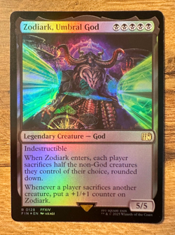Magic MTG Final Fantasy Zodiark, Umbral God #128 FIN *FOIL* Rare - Image 1