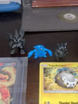 Pokemon Card Collection 100+ Cards with Holos and Pokemon Toys Pokemon Coin Lot - Image 3
