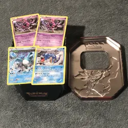 Delphox Pokemon Card Tin Full Of 500+ Pokemon XY, Generations, Steam Siege Cards - Image 3
