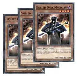 Yugioh - Skilled Dark Magician x 3 - NM - Plus Free Holo Card - Image 1