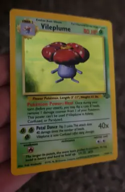 Vileplume 15/64 Jungle Set Error Additional Ink - Printer Hickey Pokemon Card - Image 1