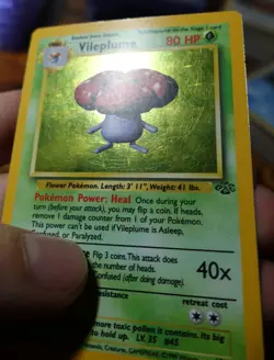 Vileplume 15/64 Jungle Set Error Additional Ink - Printer Hickey Pokemon Card - Image 5