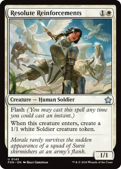 Foil - Resolute Reinforcements - 145 / NM / English MTG - Image 1