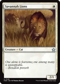 Foil - Savannah Lions - 146 / NM / English MTG - Image 1