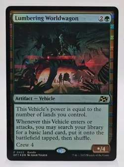 LUMBERING WORLDWAGON (Foil Promo) #422 MTG Aetherdrift DFT Magic TCG EN NM - Image 1