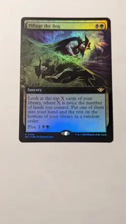 Pillage the Bog 0359 Extended Art Foil Rare OTJ MTG Near Mint - Image 1