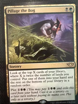 Pillage the Bog 0359 Extended Art Foil Rare OTJ MTG Near Mint - Image 1