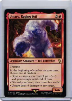 x1 Umaro, Raging Yeti R MTG Commander: Final Fantasy M/NM, English - Image 1