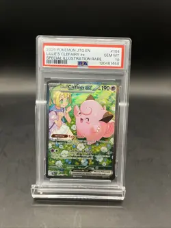 Pokemon 2025 JTG En-Journey Together #184 Lillie's Clefairy EX PSA 10 - Image 1