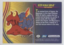 Magcargo Topps Pokemon TV Animation Edition Johto League Champions #219 2001 - Image 2