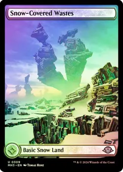 Snow-Covered Wastes # 309 Foil Full Art Modern Horizons 3 NM MTG - Image 1