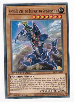 Yugioh Buster Blader, the Destruction Swordmaster #SBCB-EN182 Battle City LP - Image 1