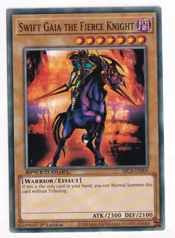 YuGiOh Swift Gaia the Fierce Knight SBCB-EN005 1st Edition Common - Image 1