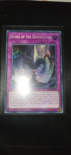Songs Of The Dominators YuGiOh Secret Rare 1st Edition ALIN-EN078 - Image 1