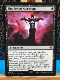MTG - Bloodchief Ascension. Commander Masters. Rare - Black Enchantment. - Image 1