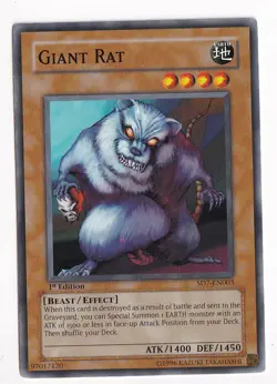Yugioh! Giant Rat - SD7-EN003 - Common - 1st Edition LP - Image 1