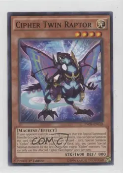 Cipher Twin Raptor 1st Ed. YuGiOh Invasion: Vengeance #INOV-EN010 - Image 1