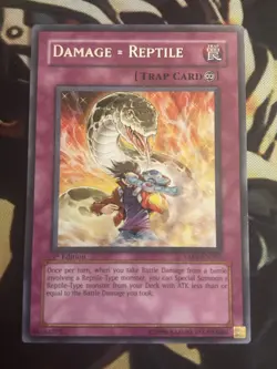 Yugioh: Damage = Reptile - TAEV-EN067 - Rare - 1st Edition - LP - Image 1