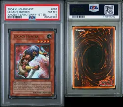 Yugioh 2004 Legacy Hunter AST-067 1st Ed Super Rare Ancient Sanctuary PSA 8 - Image 3