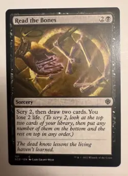 Read the Bones MTG Magic the Gathering Card NM Near Mint Starter Commander SCD - Image 1