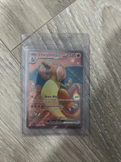 Pokemon TCG Charizard EX Full Art Scarlet & Violet Holo Card 183/165 Ultra Rare - Image 1
