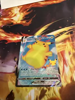 Pokemon Pikachu TCG Surfing VMAX Celebrations Holo Ultra Rare Card 009/025 - Image 2
