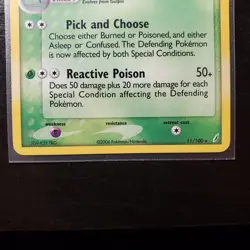 Swalot 11/100 EX Crystal Guardians Holo Rare Vintage Pokemon TCG Card - Image 3