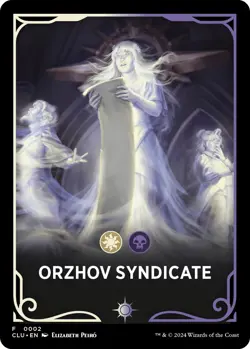 Orzhov Syndicate Theme Card [Ravnica: Clue Edition Tokens] Lightly Played - Image 1